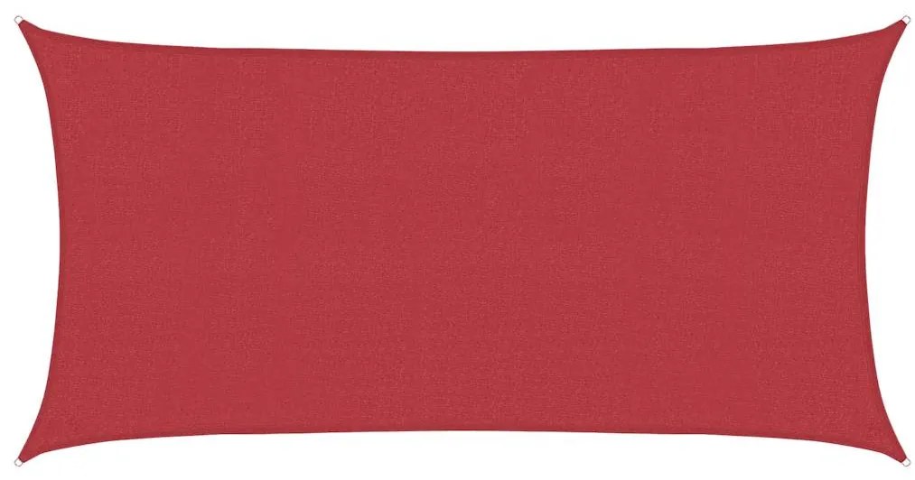 vidaXL Πανί Σκίασης Κόκκινο 2 x 3,5 μ. από HDPE 160 γρ./μ²