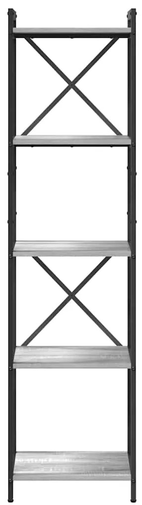 vidaXL Βιβλιοθήκη Γκρι sonoma 40 x 30 x 153 εκ Επεξεργασμένο ξύλο