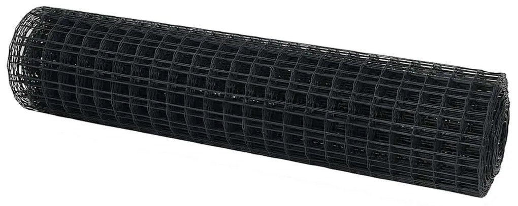 vidaXL Φράχτης Εuro Γκρι 1 x 25 m Σίδηρος με επικάλυψη PVC