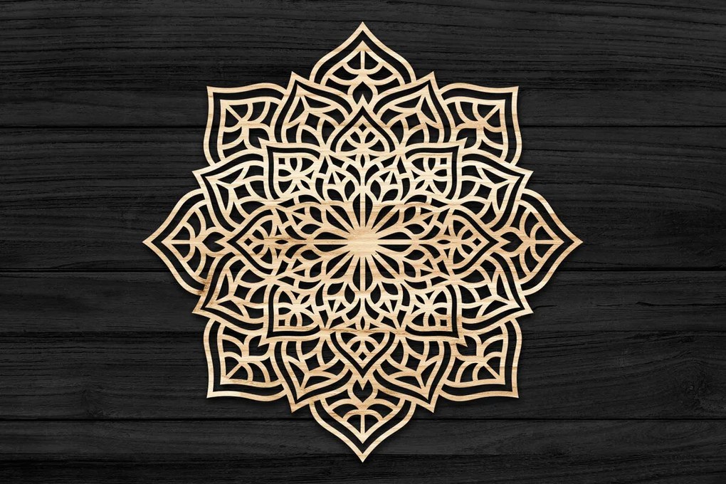 Intra απο ξύλο plywood 3mm-4mm πάχος Τρισδιάστατη Mandala Δίασταση 30x30 cm INTRAFABR-69581654