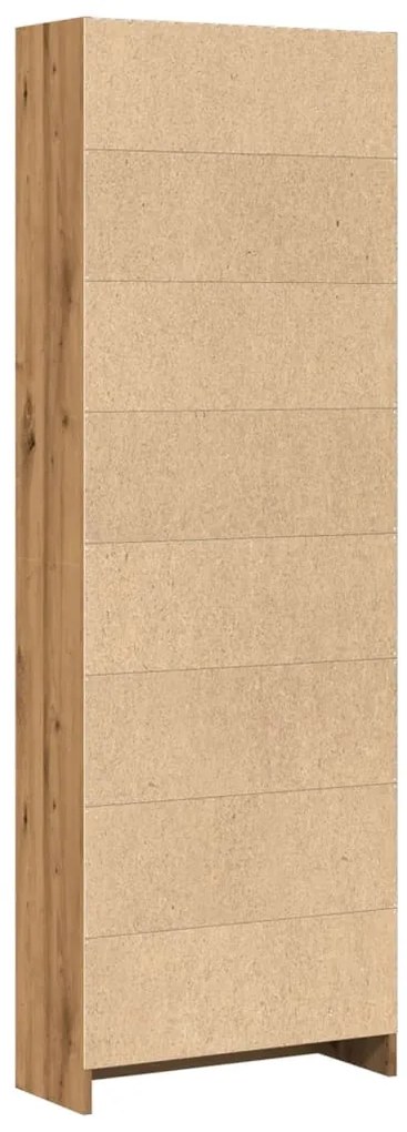vidaXL Βιβλιοθήκη Αρτισιανή Δρυς 60x24x176 εκ. από Επεξεργασμένο Ξύλο