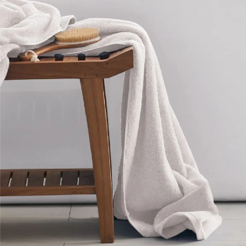 Bonsai Home Πετσέτα Σώματος Δίκλωνη Βαμβακερή Πενιέ 550gr/m² 70×140 Λευκό