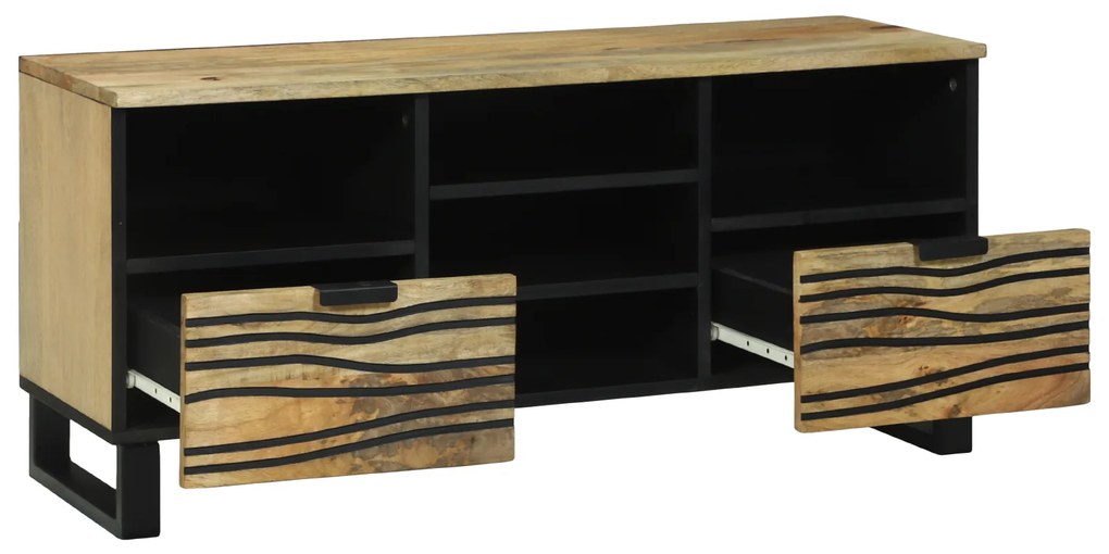 vidaXL TV Cabinet 100x33.5x46 cm Μασίφ Ξύλο Μάνγκο
