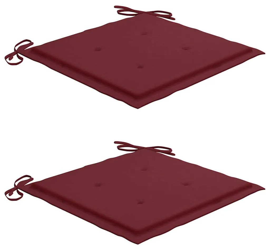 vidaXL Καρέκλες Κήπου Πτυσσόμενες 2 τεμ. από Μπαμπού με Μαξιλάρια