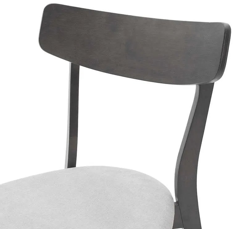 Καρέκλα Toto pakoworld ξύλο rubber wood rustic grey-ύφασμα γκρι