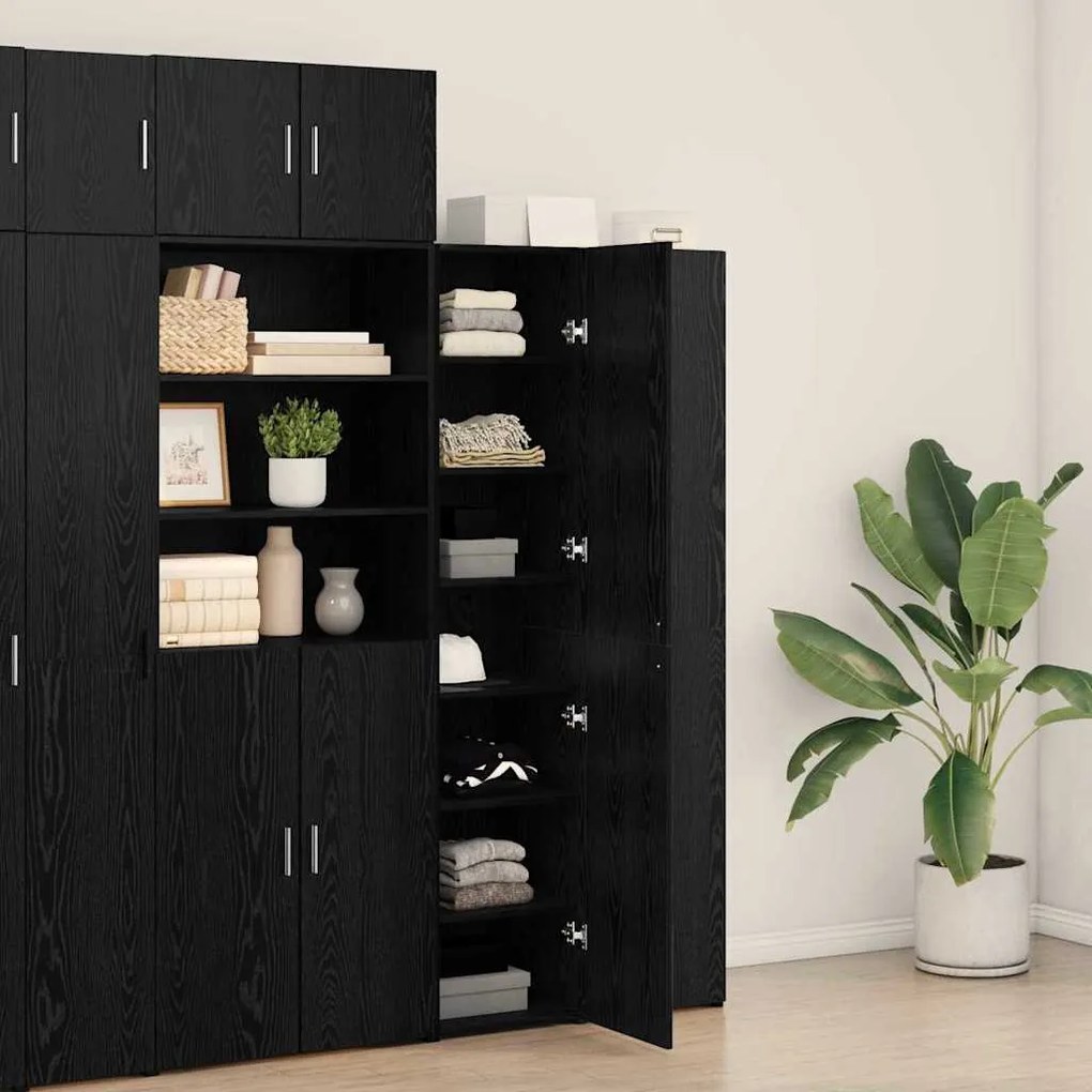vidaXL Μαύρη Οξυά 40 x 42,5 x 185 εκ. Επεξεργασμένο ξύλο