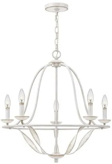 Πολυέλαιος Κρεμαστό Φωτιστικό 5xE14 Bradbury Elstead Lighting-QZ-BRADBURY5-AWH-Λευκό QZ-BRADBURY5-AWH