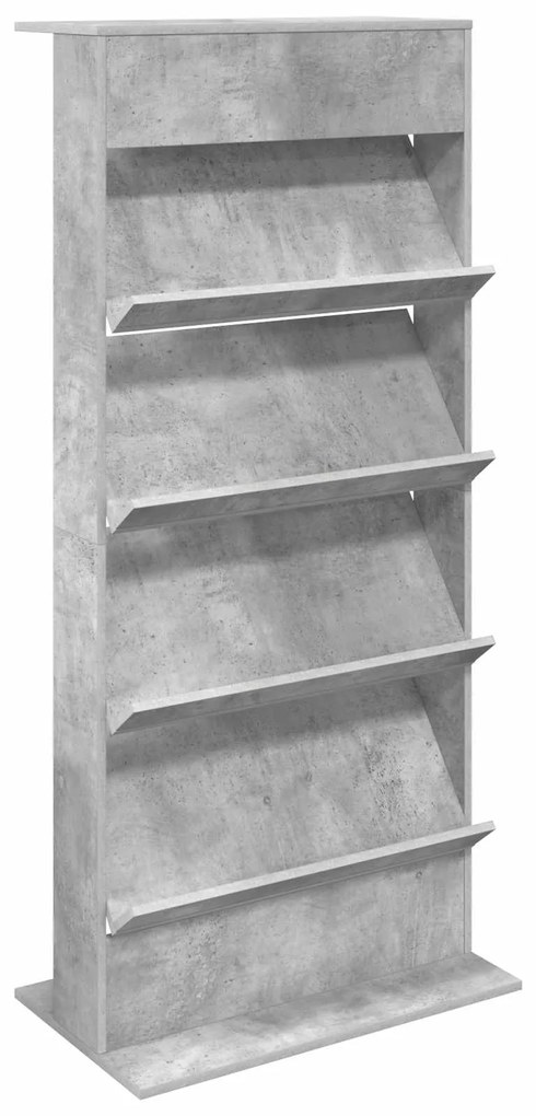 vidaXL Ράφι Περιοδικών με ράφι Σκυρόδεμα Γκρι 70 x 41 x 156 εκ.