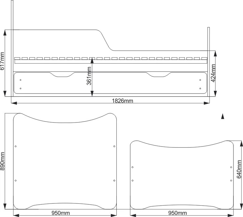 Κρεβάτι παιδικό SMB-164 x 84 x 80 εκ.-Αεροπλάνο