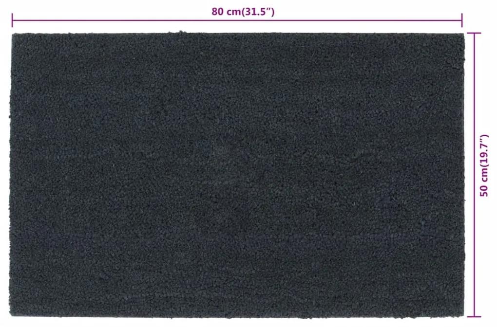 vidaXL Πατάκι Εισόδου Σκούρο Γκρι 50 x 80 εκ. Θυσανωτός Κοκοφοίνικας