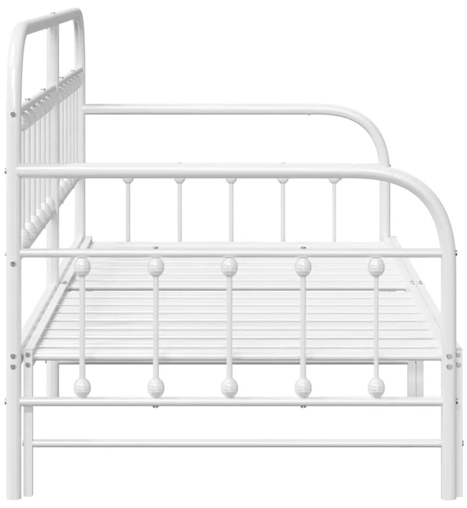 vidaXL Σκελετός κρεβατιού ημέρας Λευκό 100 x 190 cm