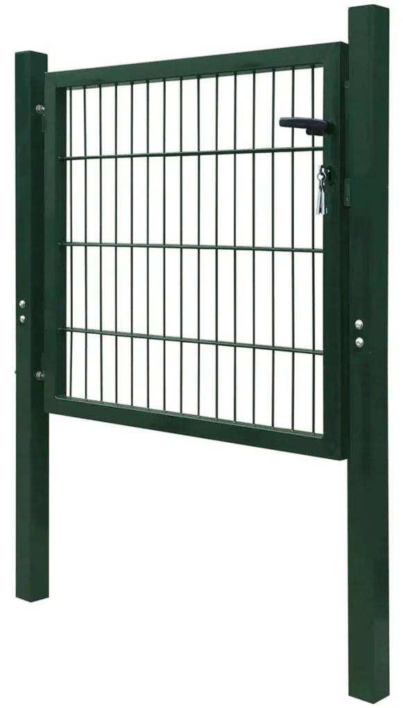 vidaXL Πόρτα Περίφραξης Πράσινη 105 x 150 εκ. Ατσάλινη