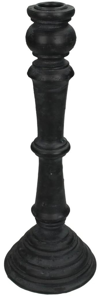 Κηροπήγιο ArteLibre Μαύρο Polyresin 10x10x28cm