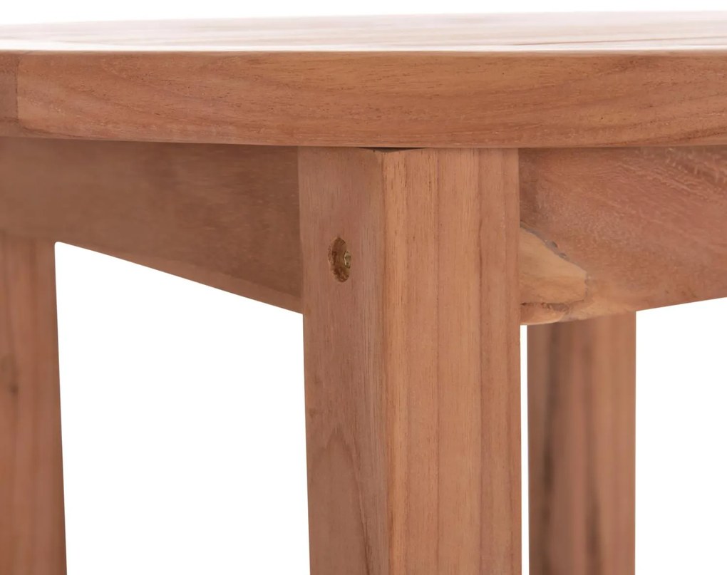 Τραπέζι - Σταντ Μπάρ Στρόγγυλο PRESSCOT C18114 Ξύλο Teak Φυσικό Φ60x105Υ εκ. 60x60x105 εκ.