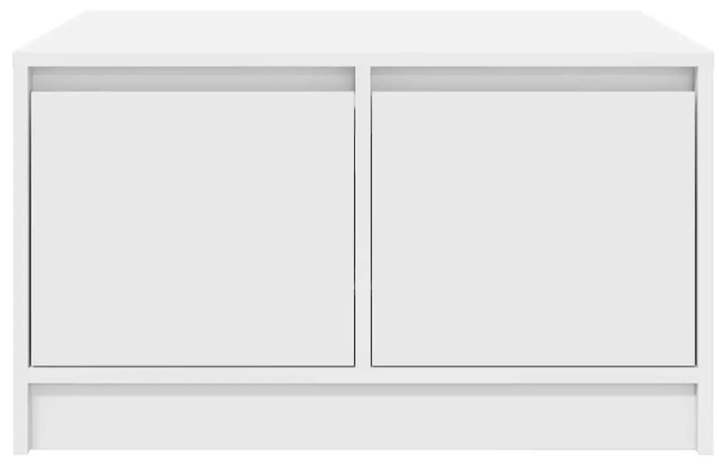 vidaXL Τραπεζάκι σαλονιού με συρτάρια Λευκό 70,5x70x40 εκ.