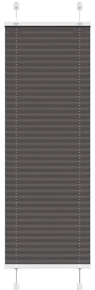 vidaXL Πλισέ περσίδα Μαύρο 40x150 cm Πλάτος υφάσματος 39,4 cm