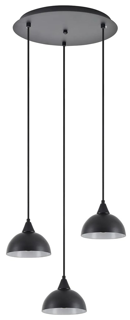 SE21-BL-B10-3BL-MS3 ADEPT PENDANT Black Metal Shade + HOMELIGHTING 77-9055