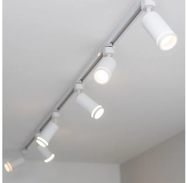 Σποτ Ράγας Μονοφασικό 1xGU10 Ring Tracer TK Lighting-6898-Λευκό 6898