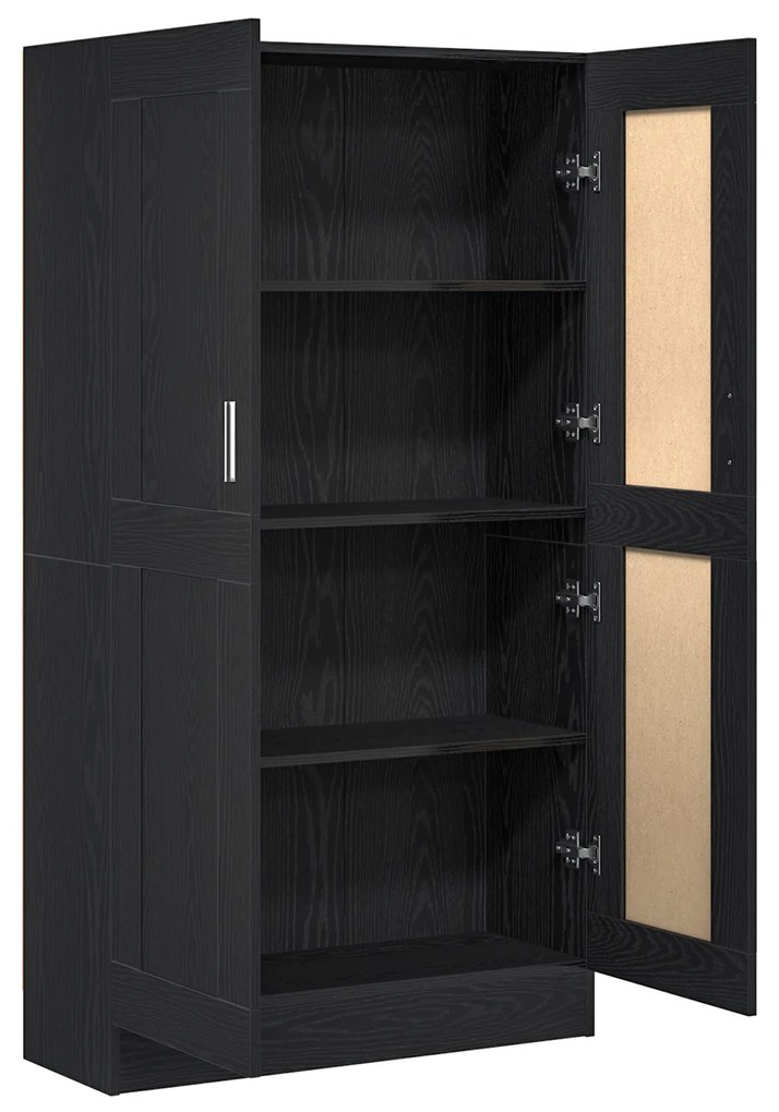 vidaXL Βιβλιοθήκες 2 τμχ Μαύρο Δρυς 165x30,5x150 εκ Επεξεργασμένο ξύλο