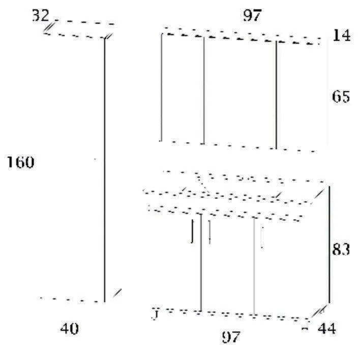 Σετ Έπιπλο Μπάνιου SAVINA 100 Cement 100x46x160 εκ.