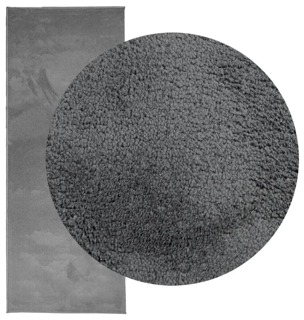 Χαλί OVIEDO με Κοντό Πέλος Ανθρακί 80 x 200 εκ. - Ανθρακί