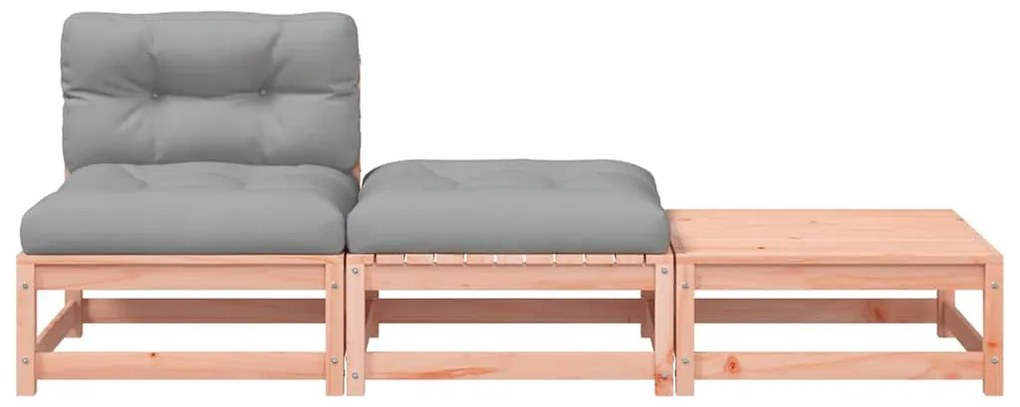 vidaXL Καναπές Κήπου Χωρίς Μπράτσα με Μαξιλάρια και Υποπόδια