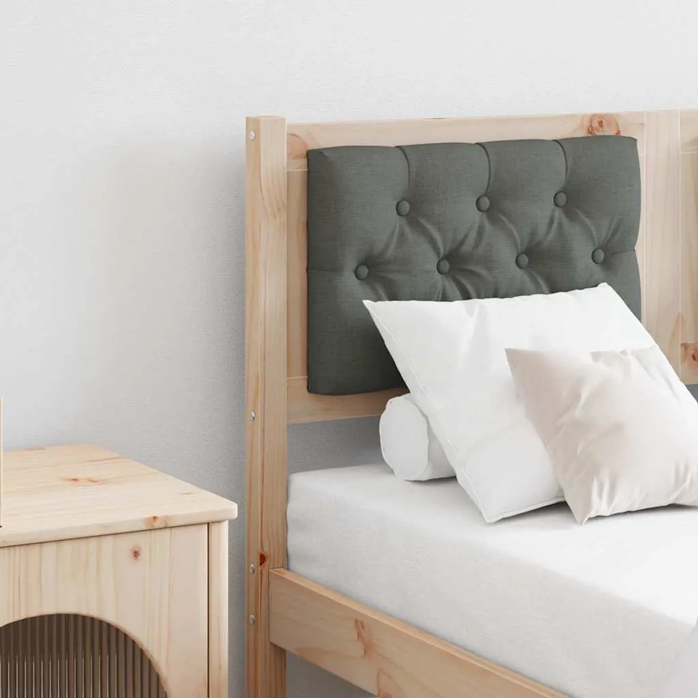 vidaXL Κεφαλάρι Άλλο Καφέ και σκούρο γκρι 135 cm Μασίφ ξύλο πεύκου