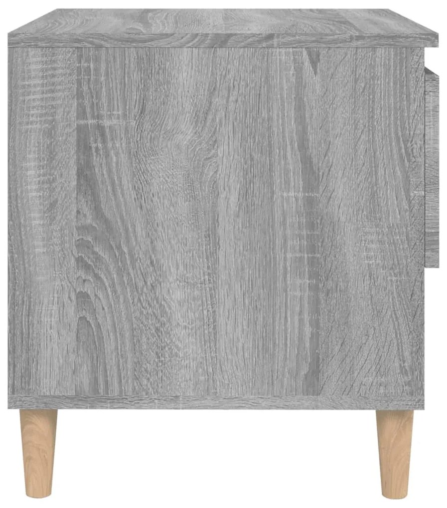 vidaXL Κομοδίνα 2 τεμ Γκρι sonoma 50x46x50 εκ. από Επεξεργασμένο Ξύλο
