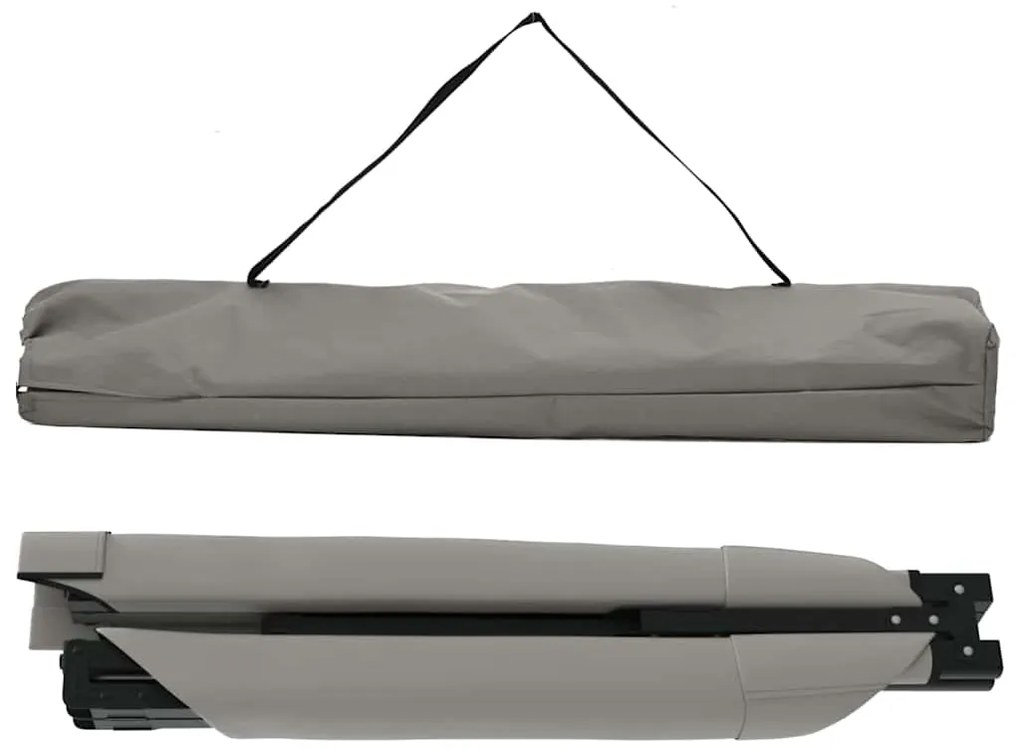 vidaXL Αναδιπλούμενο Κρεβάτι Κάμπινγκ 2 pcs Γκρι 193 x 69 x 45 εκ.