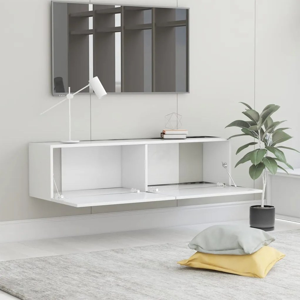 vidaXL Έπιπλο Τηλεόρασης Λευκό 120 x 30 x 30 εκ. από από Επεξ. Ξύλο