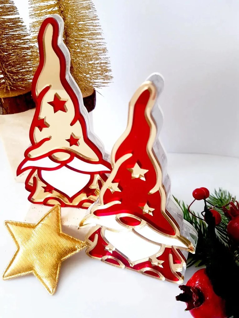 Επιτραπέζιο γούρι Νάνος πλέξι - Ασημί