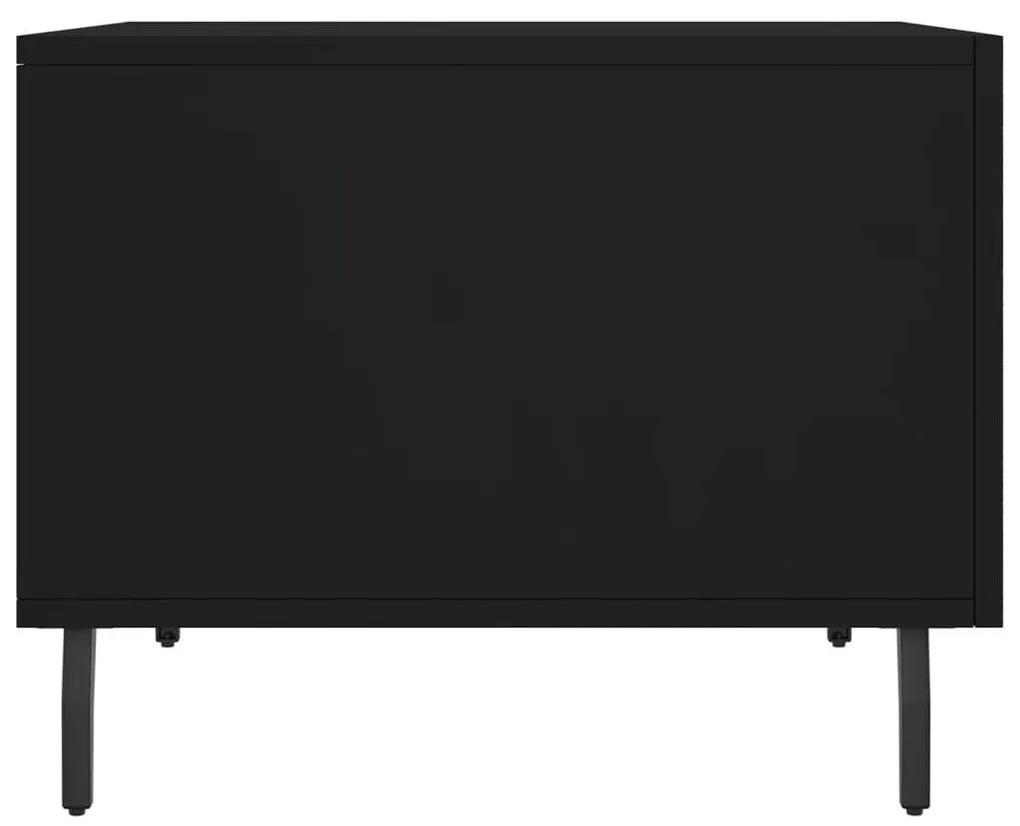 Τραπεζάκι Σαλονιού Μαύρο 50x50x40 εκ. από Επεξεργασμένο Ξύλο - Μαύρο