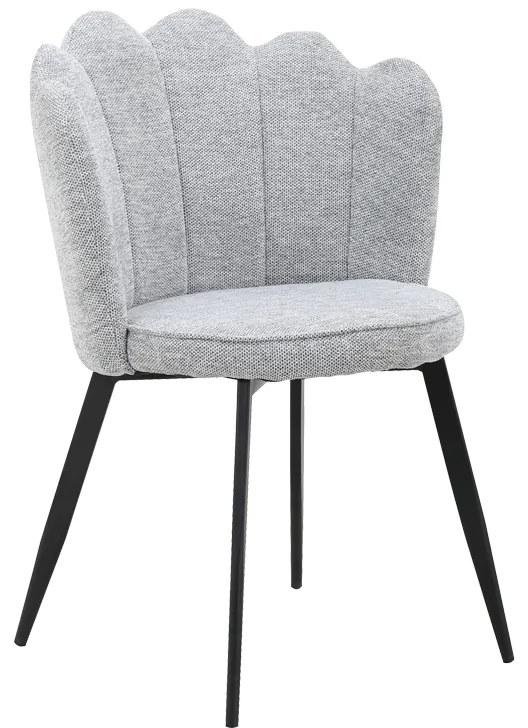 Intrahome Καρέκλα Rosalia Intrahome γκρι ύφασμα-πόδι μαύρο μέταλλο 57x52x80εκ | SKU: INTRAPA-375111136
