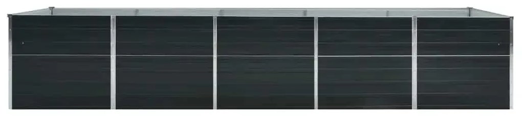 vidaXL Ζαρντινιέρα Υπερυψωμένη Ανθρακί 400x80x77 εκ. Γαλβαν. Χάλυβας