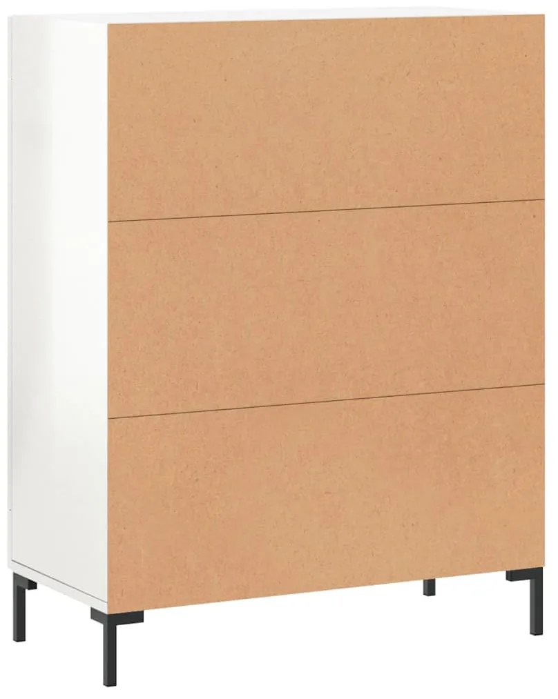 Ντουλάπι Γυαλιστερό Λευκό 69,5x34x90 εκ. Επεξεργασμένο Ξύλο 830198