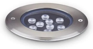 Χωνευτό Σποτ Φωτιστικό Δαπέδου LED 12W Αλουμίνιο ΙΡ67 Φ14cm Floor 255682 Ideal Lux 255682