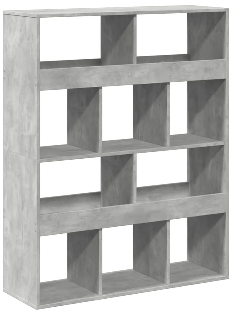 vidaXL Βιβλιοθήκη/Διαχωριστικό Χώρου Γκρι 100x33x125,5 εκ. Επεξ. Ξύλο