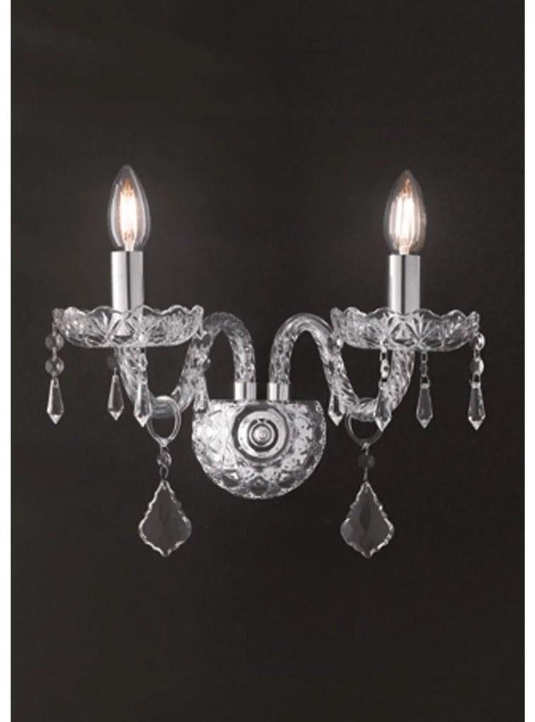Φωτιστικό Τοίχου Incanto I-INCANTO/AP2 Clear Glass