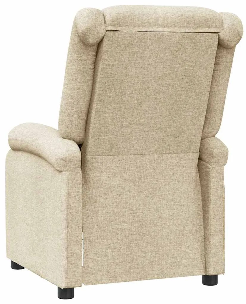 vidaXL Πολυθρόνα Ανακλινόμενη Κρεμ Υφασμάτινη