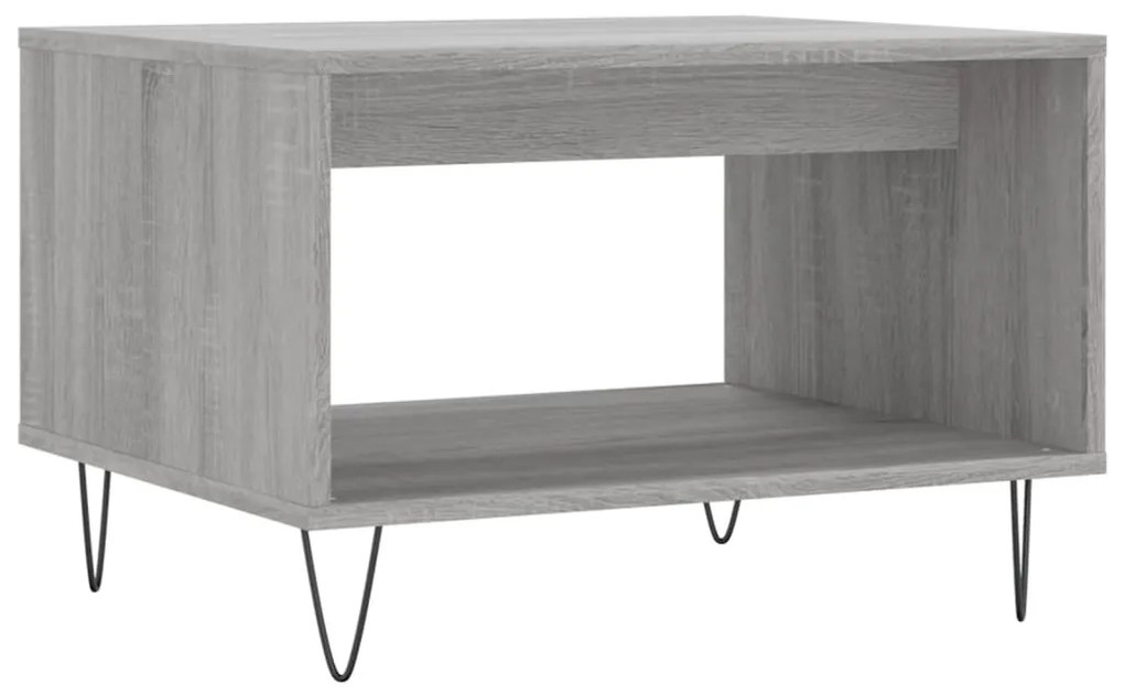 vidaXL Τραπεζάκι Σαλονιού Γκρι Sonoma 60x50x40 εκ. από Επεξεργ. Ξύλο