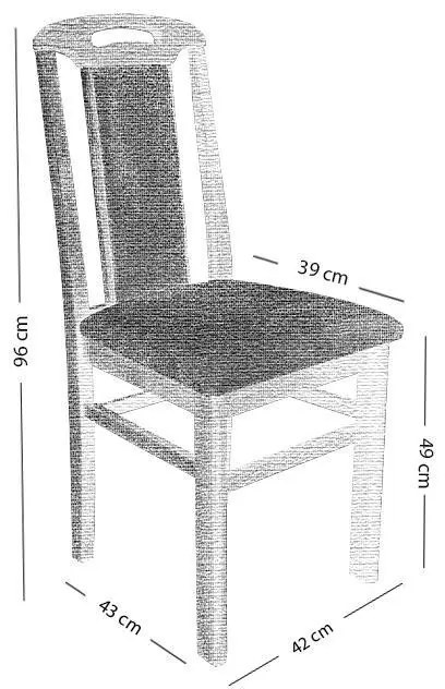 Καρέκλα Τραπεζαρίας Τ-2 Fylliana Grey Oak σκελετός με Camel 42x43x96εκ. 2αδα 42x43x96 εκ.