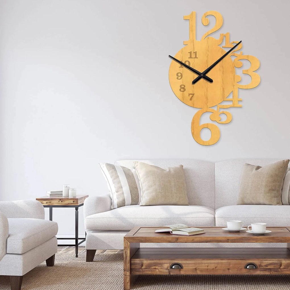Ρολόι τοίχου  εσωτερικού χώρου ξύλινο clock3 - Clock3-Άχρωμο, 1mx1m