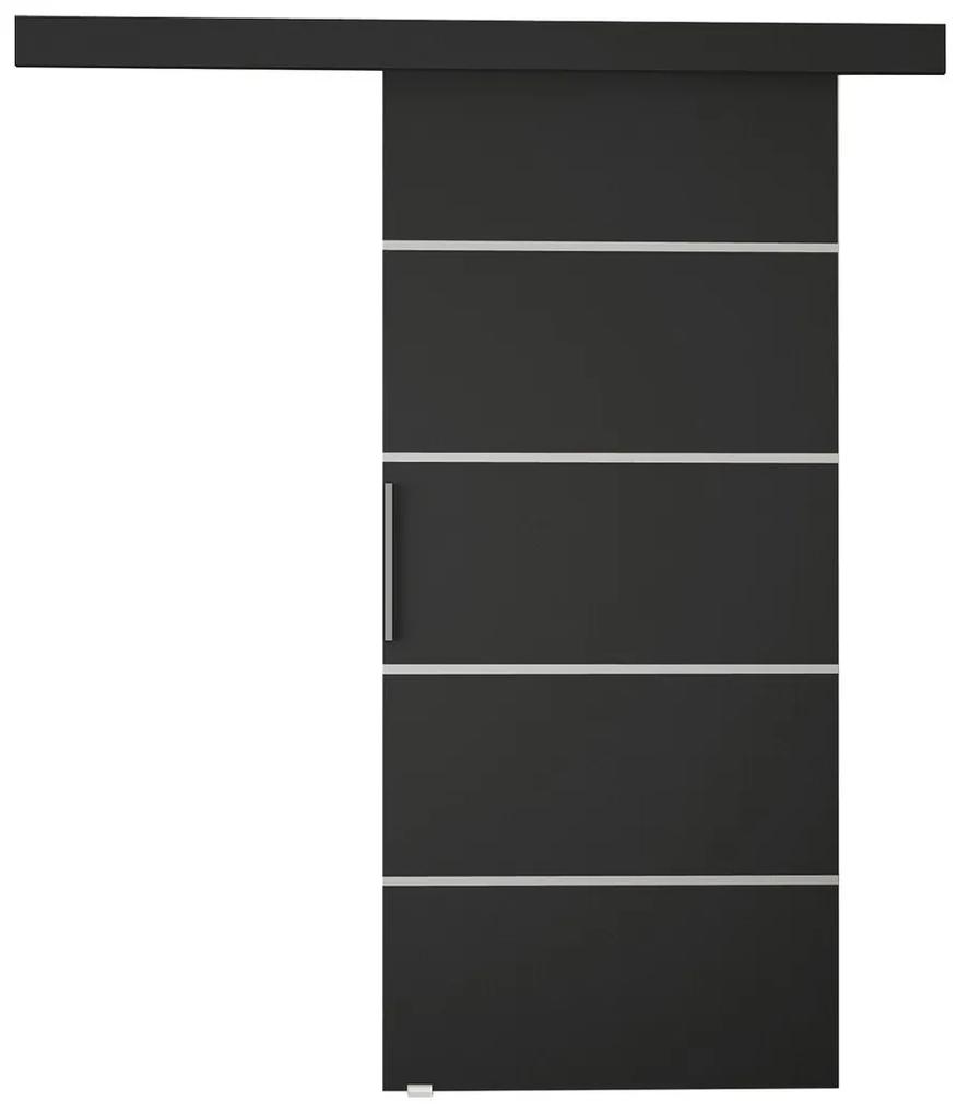 Συρόμενες πόρτες Atlanta 176, 25 kg, Μαύρο, Πλαστικοποιημένη μοριοσανίδα, Αλουμίνιο | Epipla1.gr