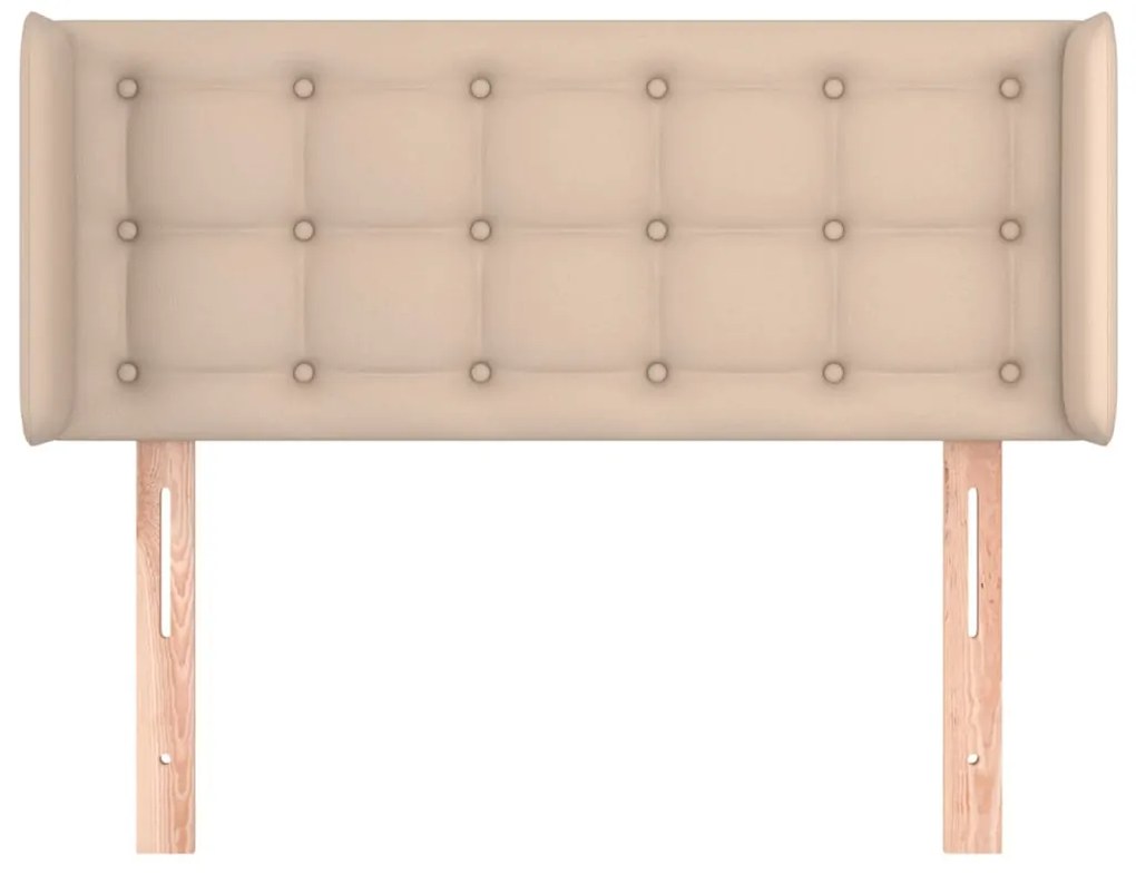 vidaXL Κεφαλάρι με Πτερύγια Καπουτσίνο 83x16x78/88 εκ. Συνθετικό Δέρμα