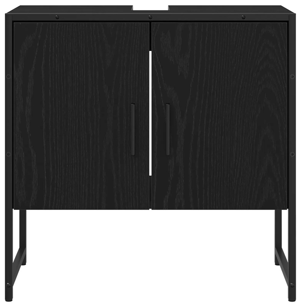 vidaXL Ντουλάπι Νιπτήρα  Μαύρης Δρυός 60x33x60 εκ. Επεξεργασμένο Ξύλο