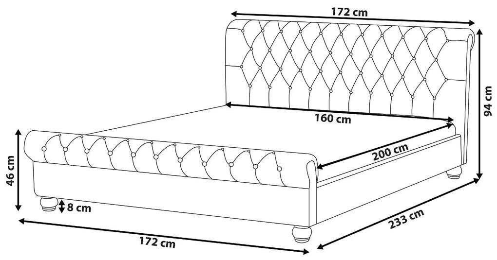 Κρεβάτι Berwyn 424, Διπλό, Ανοιχτό καφέ, 160x200, Ταπισερί, Τάβλες για Κρεβάτι, 172x233x94cm, 49 kg, Ξύλο: Λεύκα | Epipla1.gr