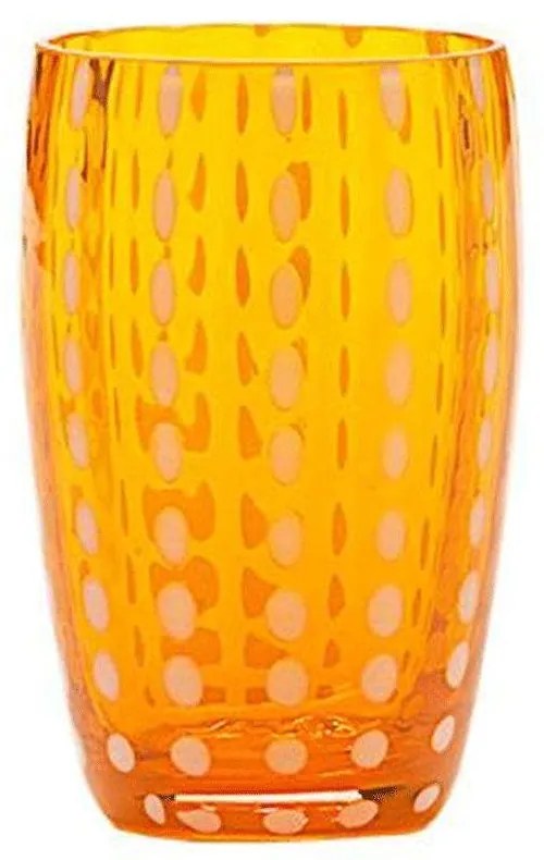 Ποτήρι Νερού Perle PR00106 320ml Orange Zafferano Glass