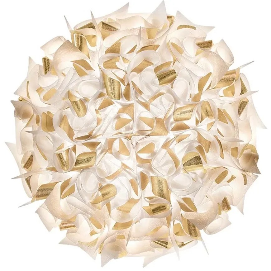 Πλαφονιέρα Veli Aurea Large 3x12W E27 Led 78x20cm White-Gold Slamp