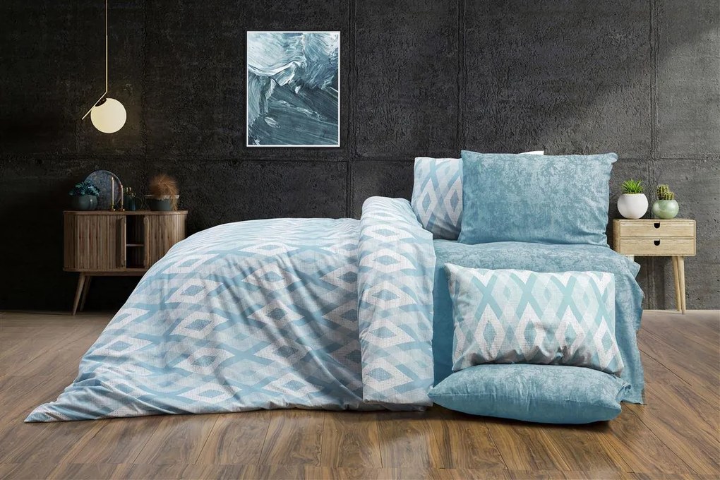 Παπλωματοθήκη Polycotton Υπέρδιπλη 220x240εκ. Ευδοξία 481 Petrol DimCol