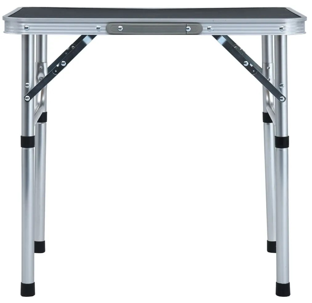 Τραπέζι Κάμπινγκ Πτυσσόμενο Γκρι 60 x 45 εκ. Αλουμινίου - Γκρι